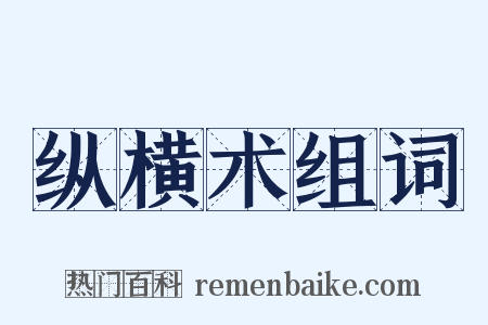 纵横术组词是什么意思的图片
